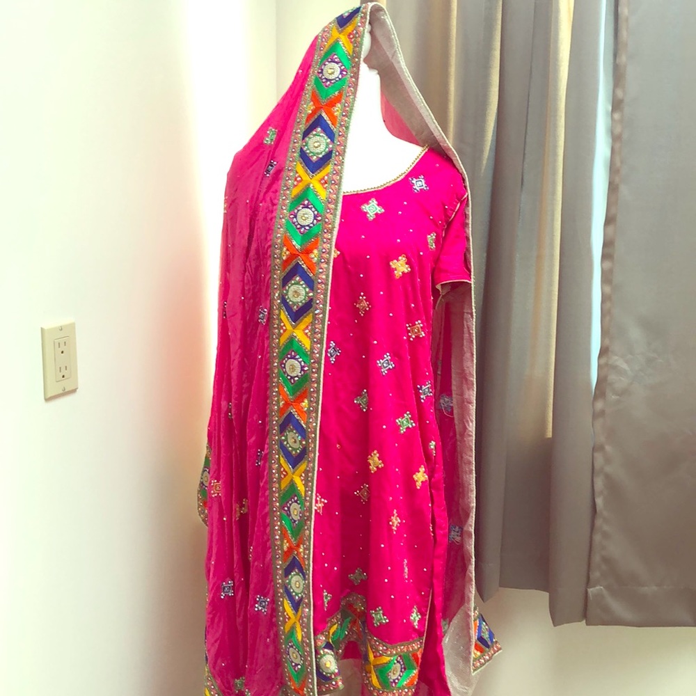 Heavy embroidery patiyala style